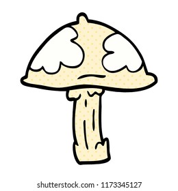 cartoon doodle wild mushroom
