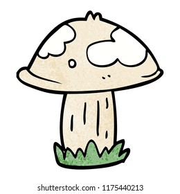 cartoon doodle wild mushroom