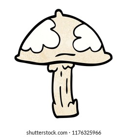 cartoon doodle wild mushroom
