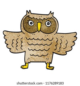 cartoon doodle wise old owl