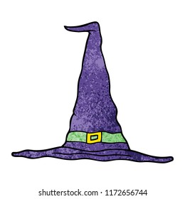 cartoon doodle witch hat