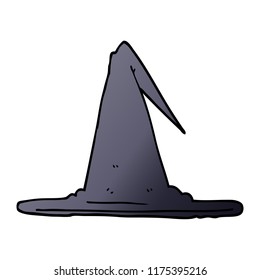 cartoon doodle witch hat