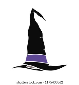 cartoon doodle witch hat