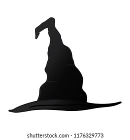cartoon doodle witch hat