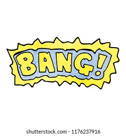 cartoon doodle word bang