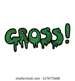 cartoon doodle word gross