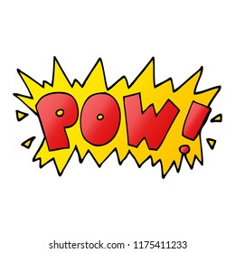 Cartoon Doodle Word Pow Stock Vector (Royalty Free) 1175411233 ...