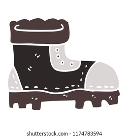 cartoon doodle work boot