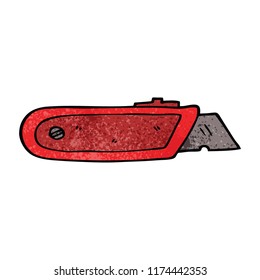 cartoon doodle work knife