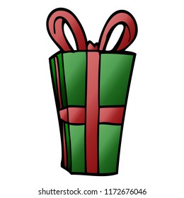 doodle de dibujos animados regalo envuelto