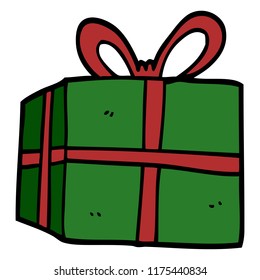 Cartoon Doodle verpackt Geschenk