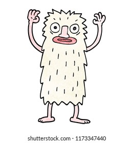 cartoon doodle yeti monster