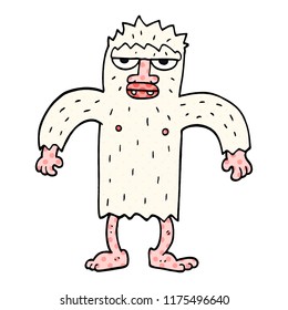 cartoon doodle yeti monster