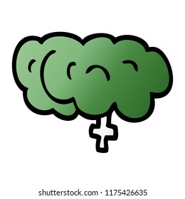 cartoon doodle zombie brain