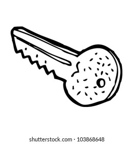 llave de puerta de dibujos animados