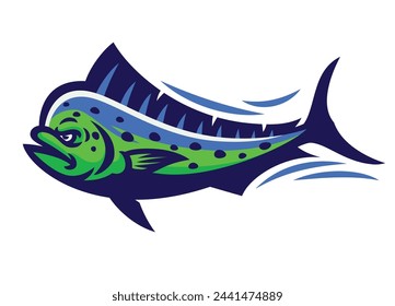 Cartoon Doredo Fish Mascot Illustration