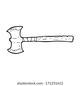 cartoon double sided axe