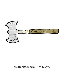 cartoon double sided axe