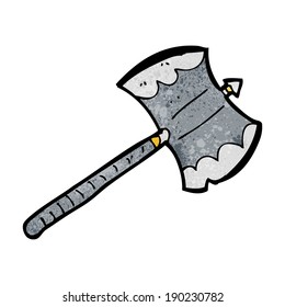 cartoon double sided axe