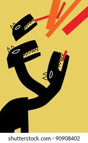 Cartoon of dragon