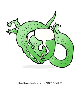 cartoon dragon with speech bubble