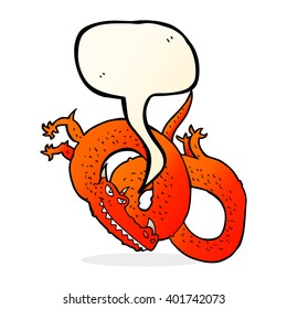 cartoon dragon with speech bubble