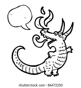cartoon dragon with speech bubble