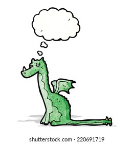  cartoon dragon with thought bubble