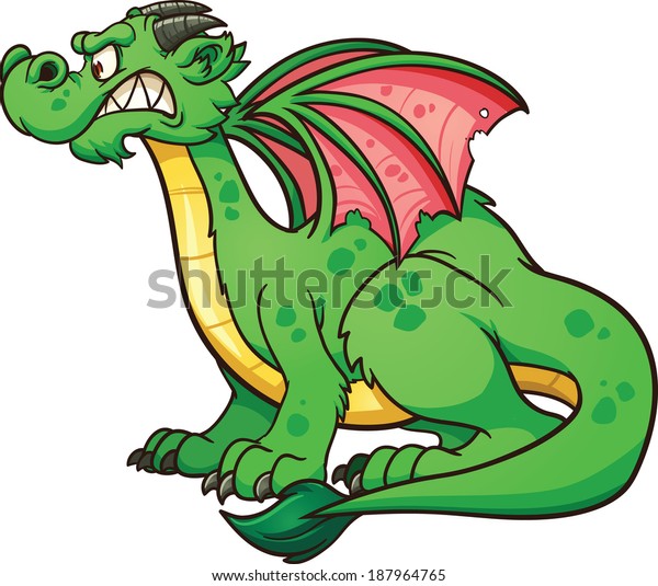 Cartoon Dragon Vector Clip Art Illustration Stock Vector (Royalty Free ...