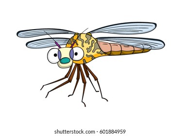 Cartoon dragonfly