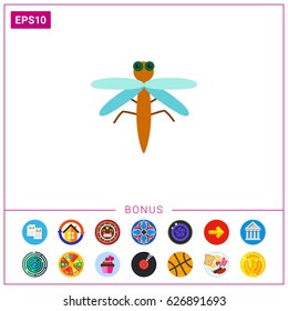 Cartoon dragonfly icon