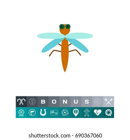 Cartoon dragonfly icon