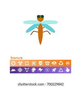 Cartoon dragonfly icon