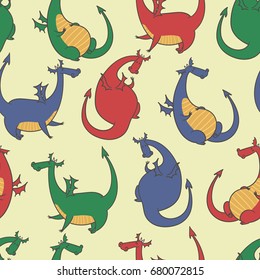 Cartoon Dragons Pattern