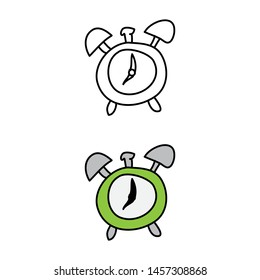 cartoon drawing of an alarm clock