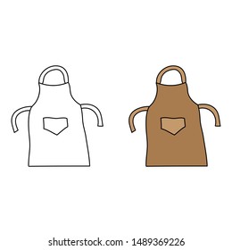 cartoon drawing of an apron