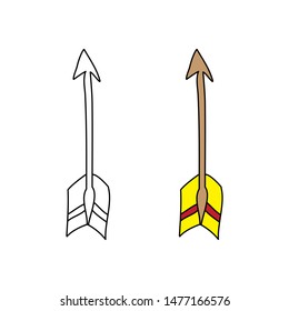 cartoon drawing of an arrow