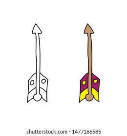 cartoon drawing of an arrow