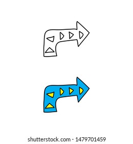 cartoon drawing of an arrow