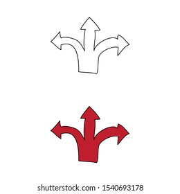 cartoon drawing of an arrow