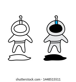 cartoon drawing of an astronaut