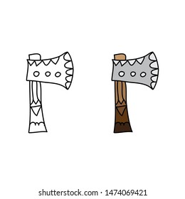 cartoon drawing of an axe