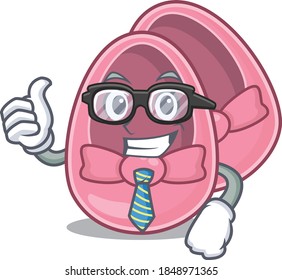 cartoon drawing of baby girl shoes Businessman wearing glasses and tie