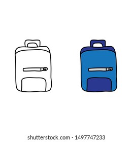 cartoon drawing of a bag