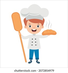 Cartoon Drawing Of A Baker