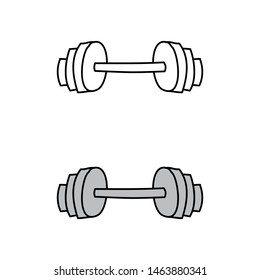 cartoon drawing of a barbell