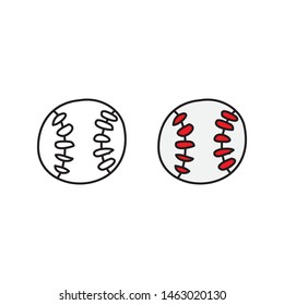 cartoon drawing of a baseball ball