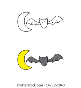 cartoon drawing of a bat