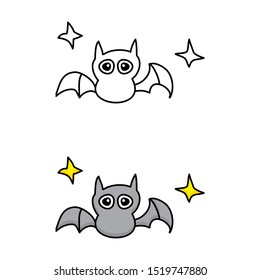 cartoon drawing of a bat