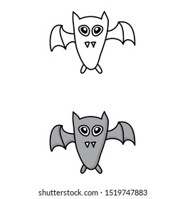 cartoon drawing of a bat